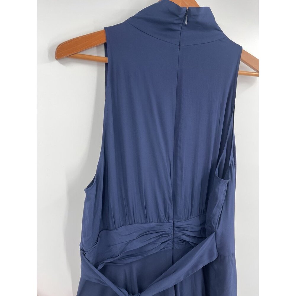 BANANA REPUBLIC Women's Navy Sleeveless Stretch Crepe Maxi Dress NWT 14 - Picture 9 of 10